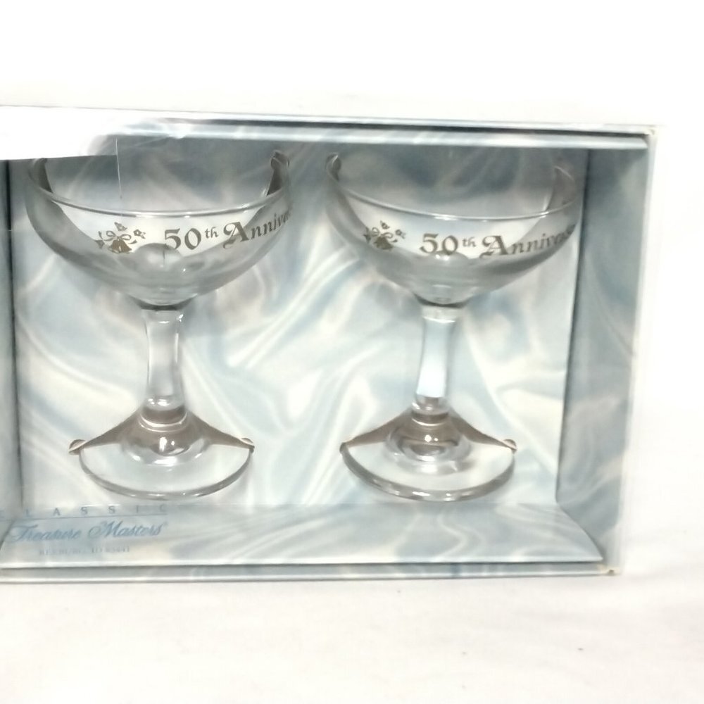 Classic Treasures 50th Anniversary Stemware Goblets
